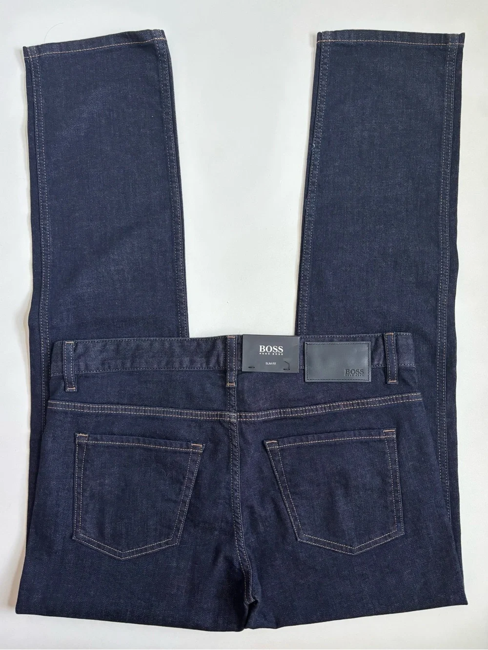 Boss Hugo Boss Slim Fit Stretch Dark Wash Blue Denim Jeans Size 33X32